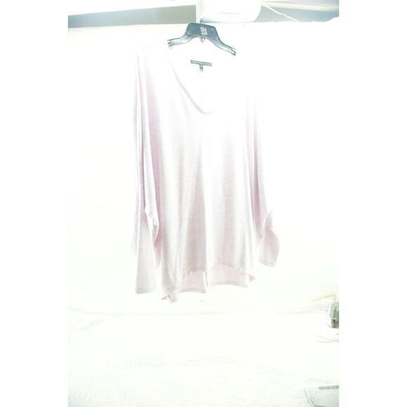 White House black market women’s lavender XL V-neck soft high low sweater - Picture 4 of 11